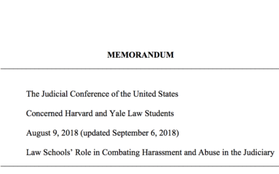 Letter to Federal Judiciary Workplace Conduct Working Group