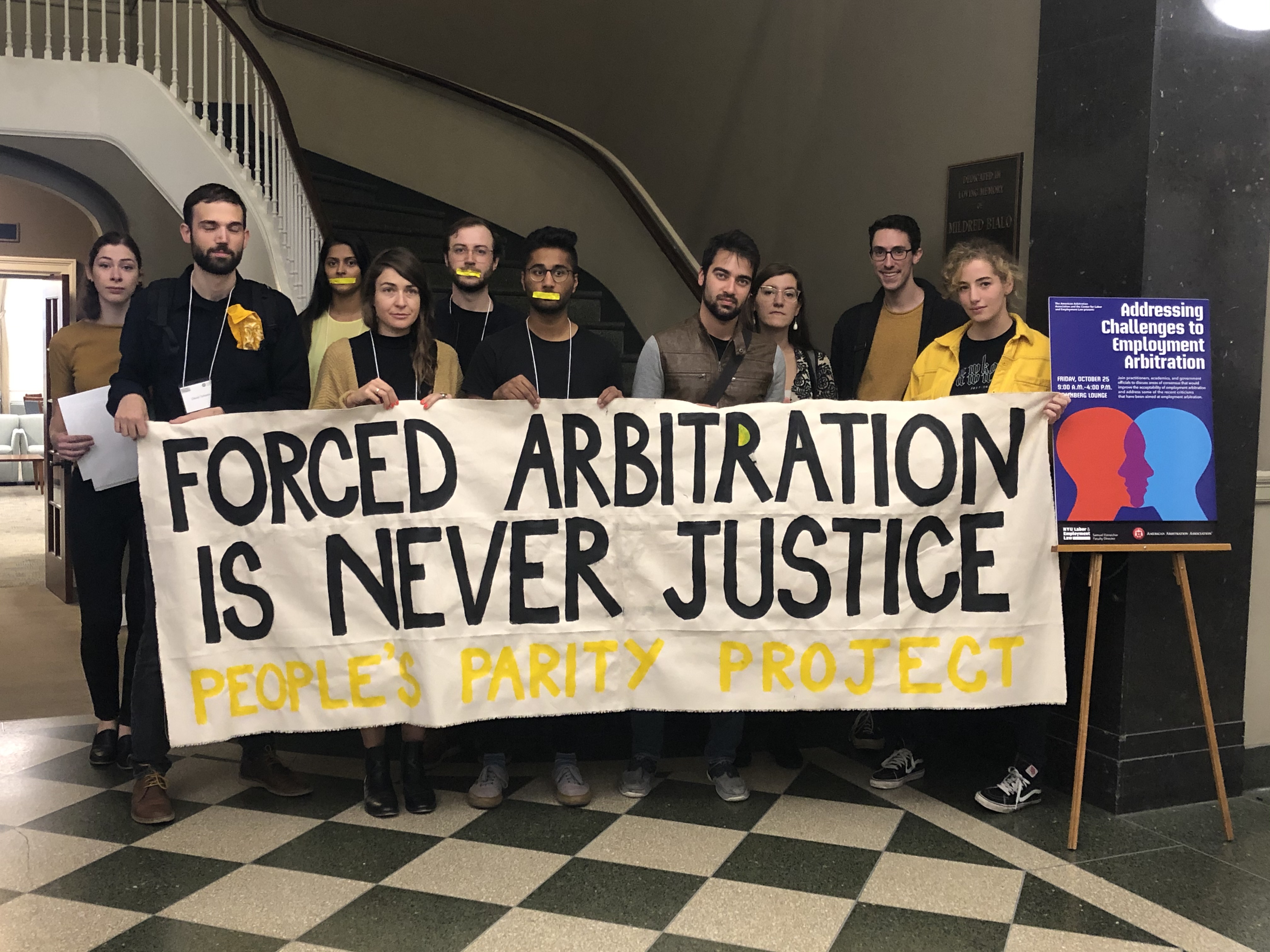 People’s Parity Project Protests Employment Arbitration Conference, Calls for an End to Forced Arbitration