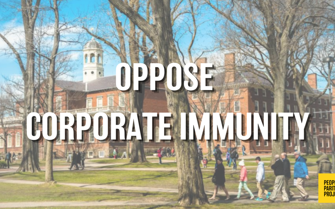 Massachusetts Students Demand Universities Stop Lobbying for the GOP’s COVID-19 Corporate Immunity Plan